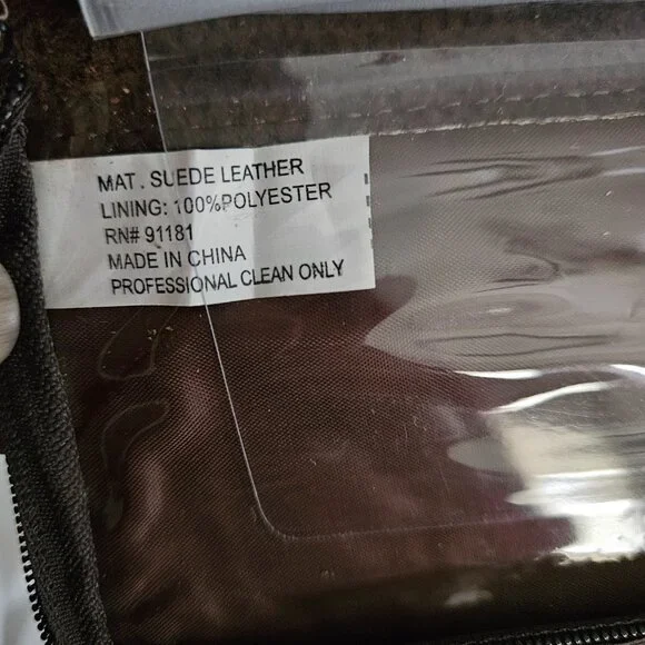 English Leather Brown Suede Card Holder - Picture 7 of 9